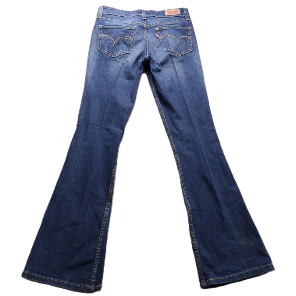 Levis 518 Superlow Jeans Women W25xL32 Blue Denim Flare Bootcut Low Rise Stretch